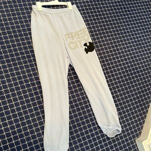 Freecity sweatpants - size small, light blue and perfect!
